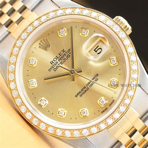 18k gold rolex oyster perpetual datejust ebay|Rolex Datejust 18k gold diamond.